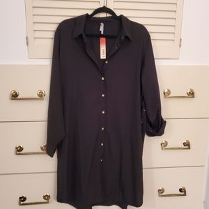 NWT True Destiny Black Shirt Dress SZ 1X